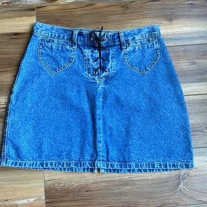 💖Rock & Rose mini denim skirt with lacing